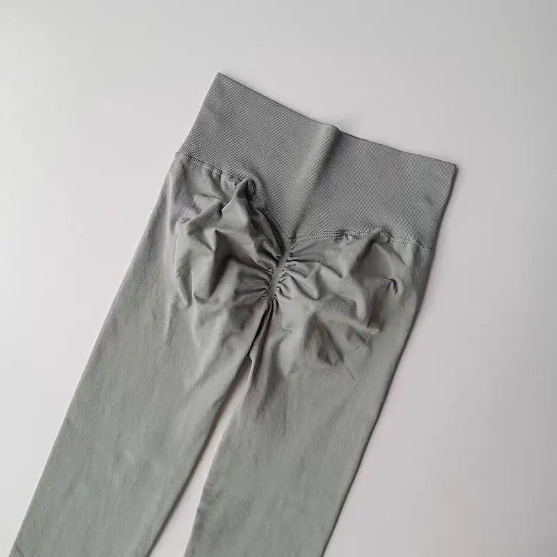 Calça legging Feminina Cintura Alta Sem Costura com Efeito Push-Up – Ideal para Fitness, (Levanta Bumbum e Alta Elasticidade)