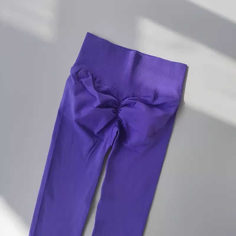 Calça legging Feminina Cintura Alta Sem Costura com Efeito Push-Up – Ideal para Fitness, (Levanta Bumbum e Alta Elasticidade)