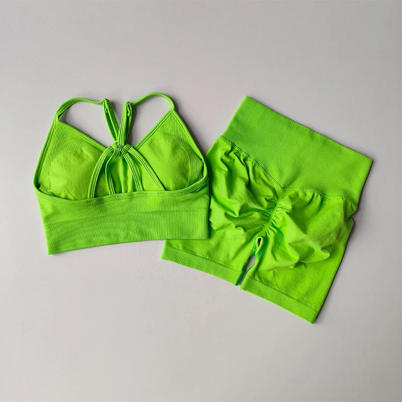 Conjunto de Yoga Feminino de 2 Peças – Cintura Alta, Roupa de Treino e Academia, Conjunto Esportivo